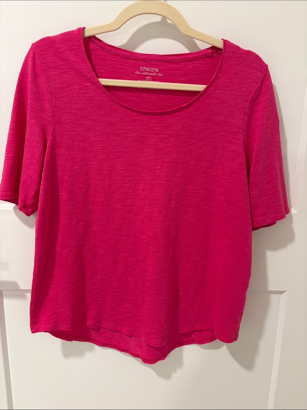 Chico's Ultimate Tee in Fuchsia Pink